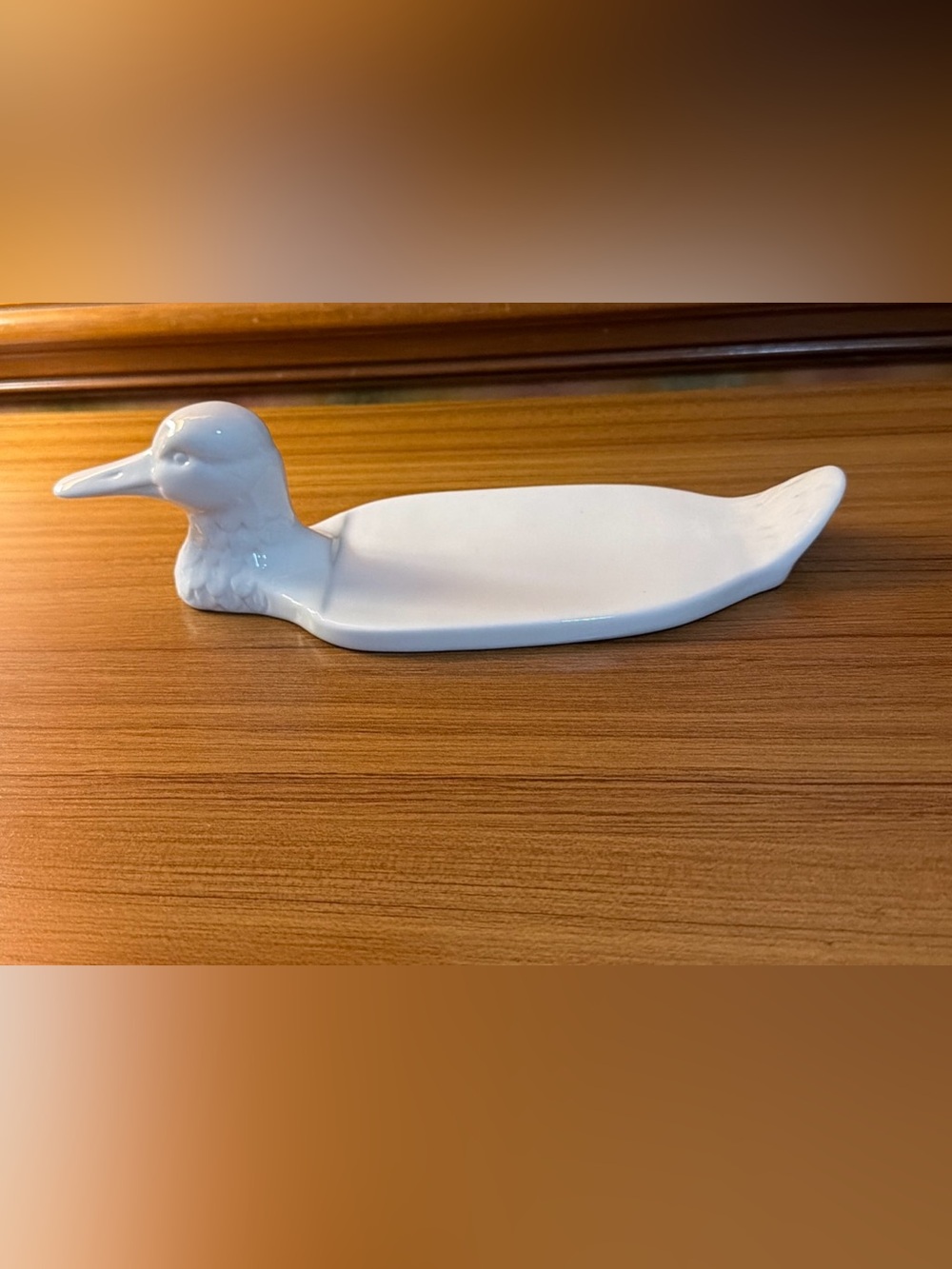 Abbott Collection White Porcelain Duck Paté Plate Foie Gras Serving Dish 11"